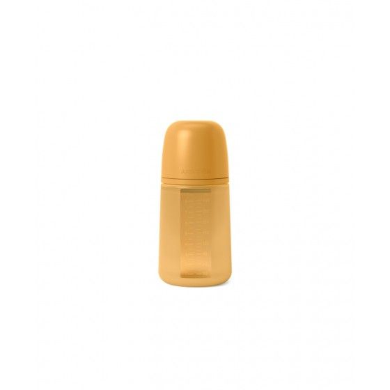 SUAVINEX A SILICONE BOTTLE SX PRO MEDIUM FLOW 240 ML COLOUR ESSENCE MUSTARD