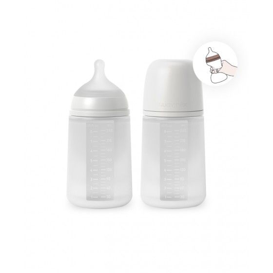 SUAVINEX A SILICONE BOTTLE SX PRO MEDIUM FLOW 240 ML COLOUR