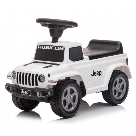 SUN BABY CAVALIER VOITURE VOITURE POUSSEUR JEEP RUBICON GLADIATEUR BLANC