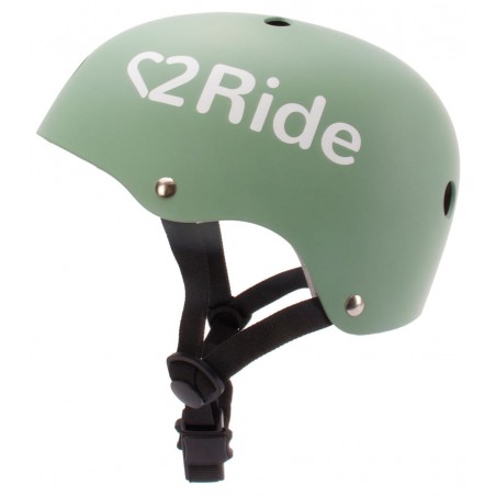 SUN BABY KASK ROWEROWY DLA DZIECI HEART BIKE LOVE 2 RIDE S 50-54 CM LAMPKA LED KLIPS MAGNETYCZNY PISTACHIO