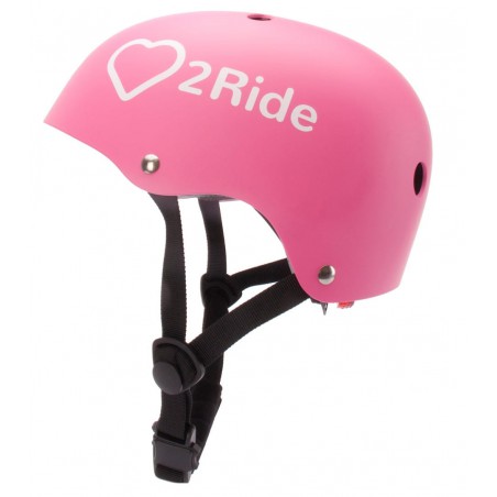 CASCO DA BICI PER BAMBINI SUN BABY HEART BIKE LOVE 2 RIDE S 50-54 CM LAMPADA LED CLIP MAGNETICA ROSA CANDY