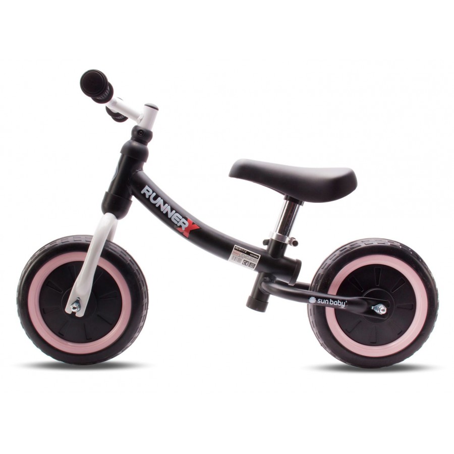 BICICLETA RUNNER SUN BABY BALANCE X NEGRO AZÚCAR ROSA 10