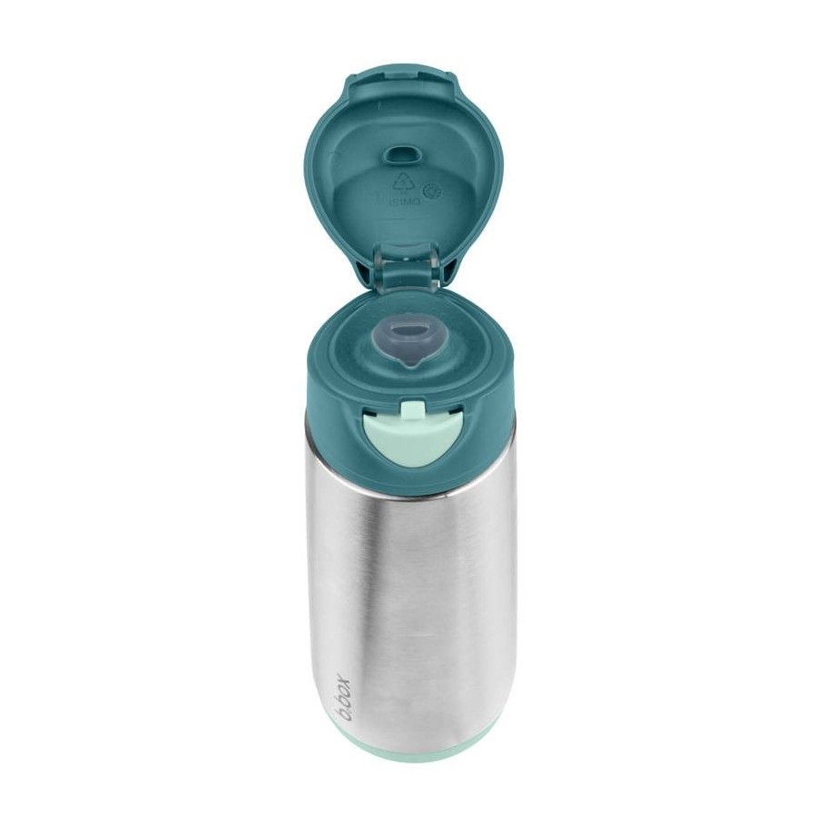 b.box 500 ml Wärmeflasche mit Sportstift, Emerald Forest