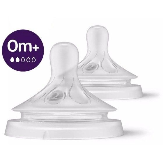 Philips Avent 响应式天然奶嘴 0 米 2 件.