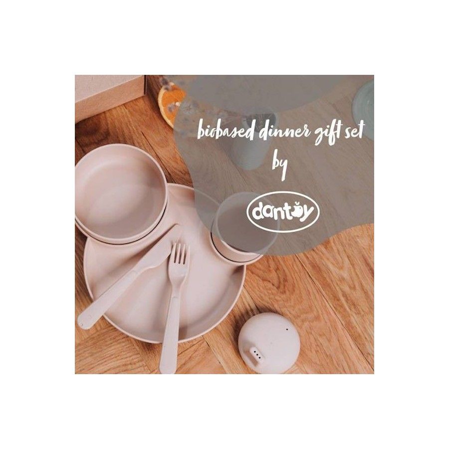 DANTOY TINY BIOBASED ZESTAW NACZYŃ DINNERTIME NUDE