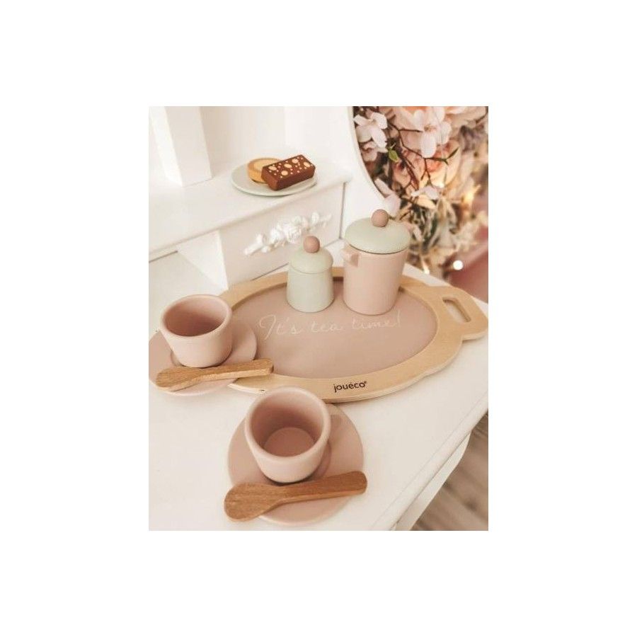 JOUECO Fa tea készlet tea készlet rózsaszín - 8711866801411