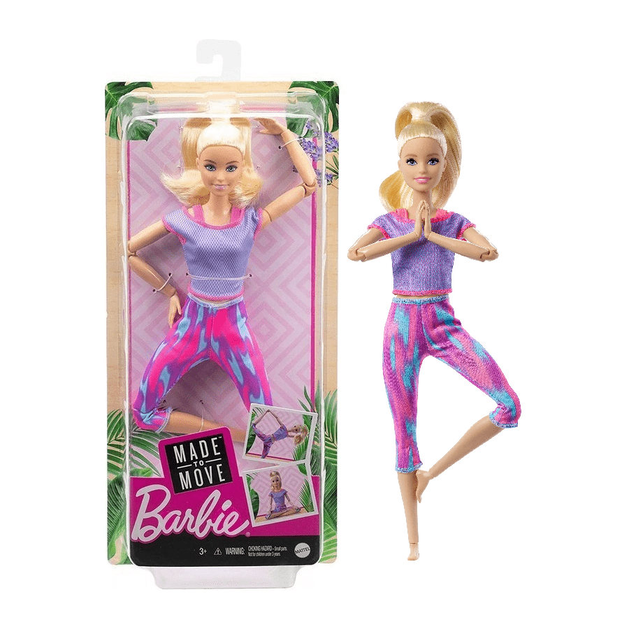 Barbie Muñeca hecha para mover ropa púrpura