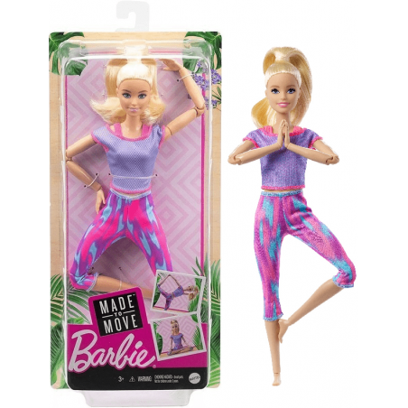 Barbie Lalka Made to Move Fioletowe ubranko