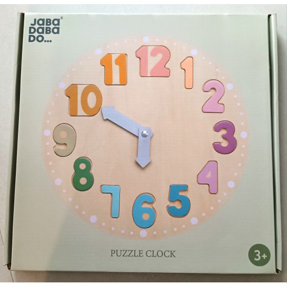 Jabadabado Drewniany zegar puzzle - 7332599025434