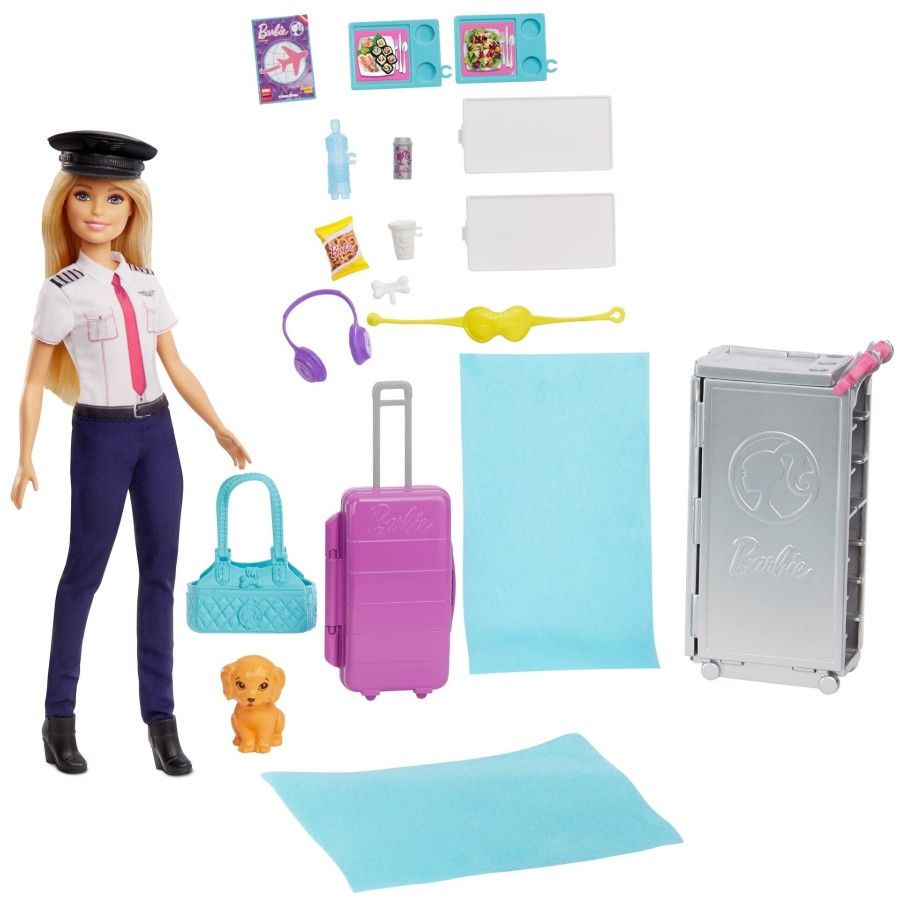 Barbie samolot + lalka pilot - 887961807448