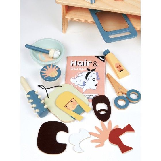 Tender Leaf Toys Parrucchiere - tavolino in legno con