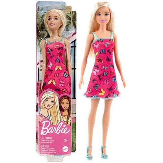 Barbie MOTYLE PLAŻOWA RÓŻOWA SUKIENKA