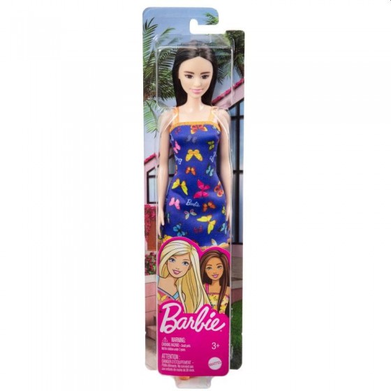 Barbie LALKA MOTYLE PLAŻOWA NIEBIESKA SUKIENKA
