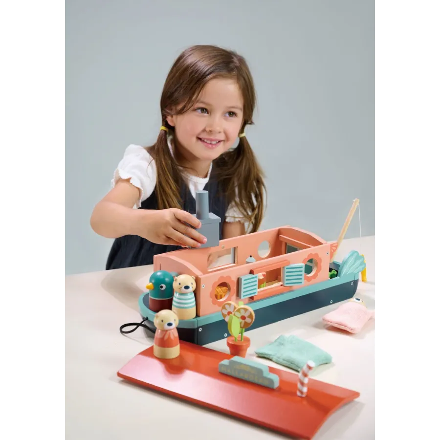 Tender Leaf Toys Teddy Bear család egy hajón - 191856083894