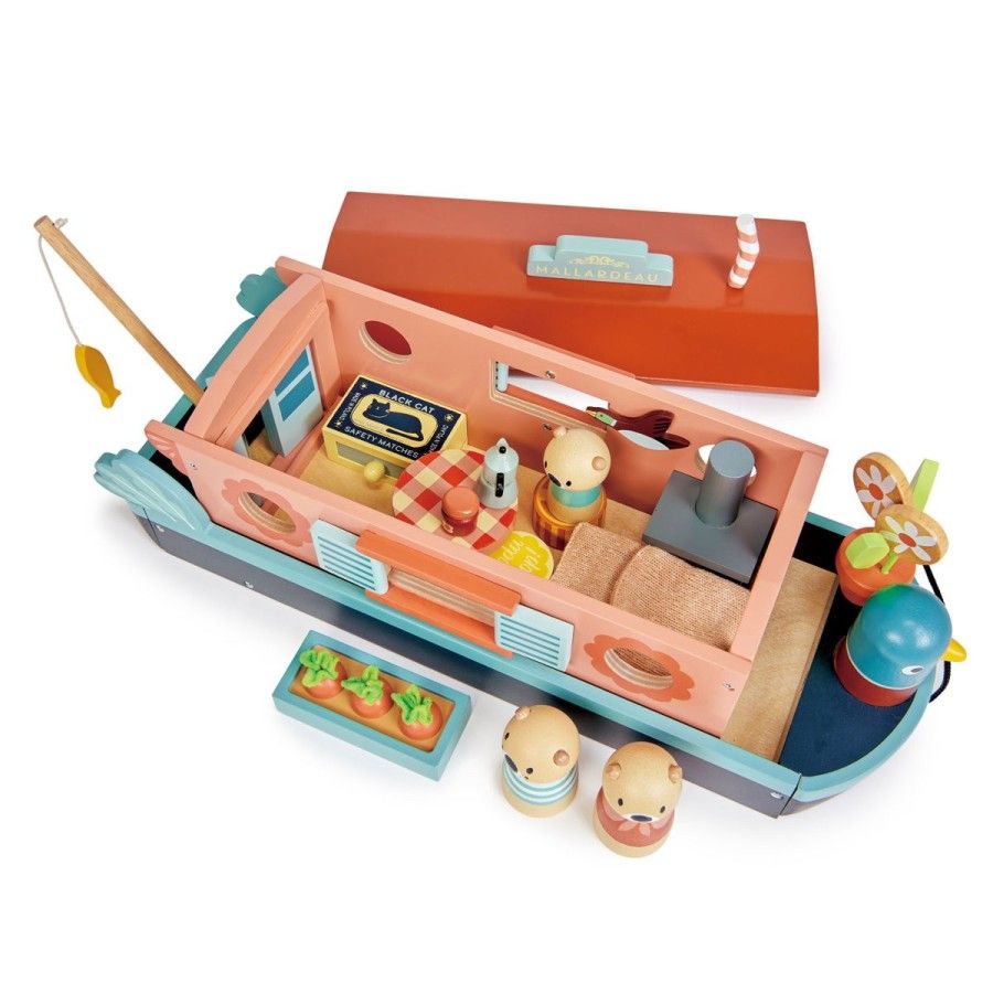 Tender Leaf Toys Die Familie der Bären auf dem Boot