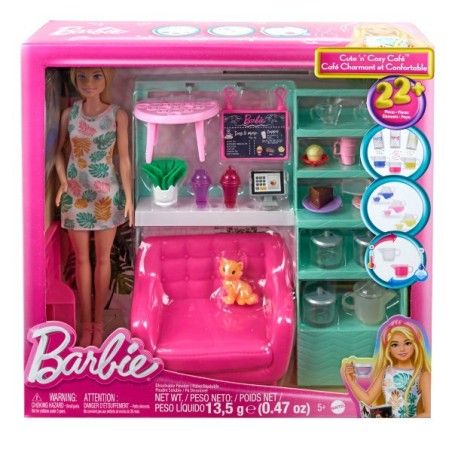 Barbie Лялька. Набор рэлаксацыі ў кафэ
