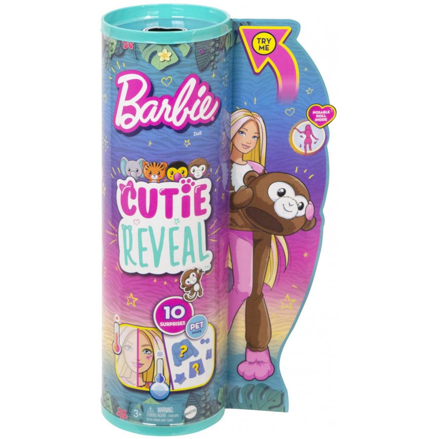 Barbie Cutie Reveal Jungle Małpka - 194735106646