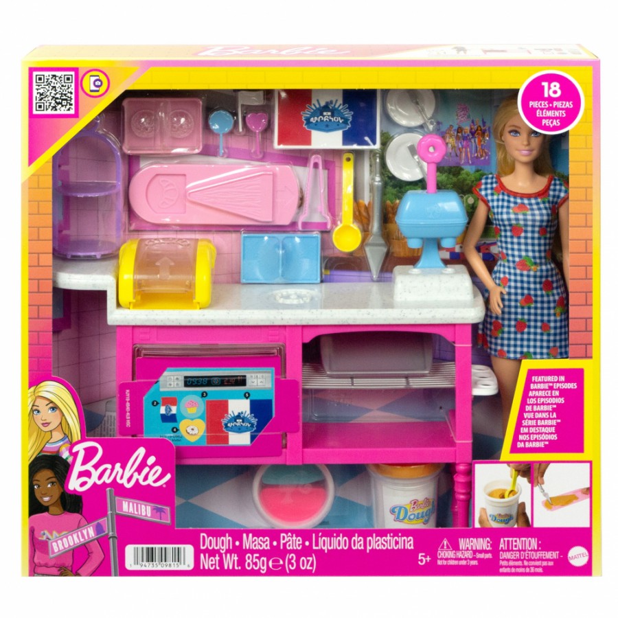 Barbie lalka zestaw z ciastoliną - 194735098156