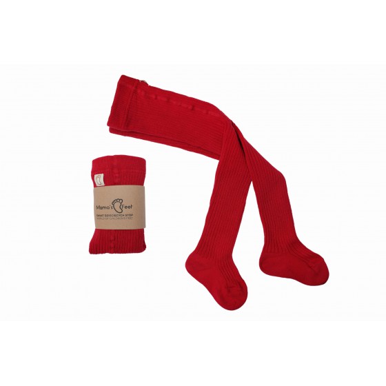 Mama's Feet Des chaussettes à rayures cool kids rouge 5 ou 6 ans