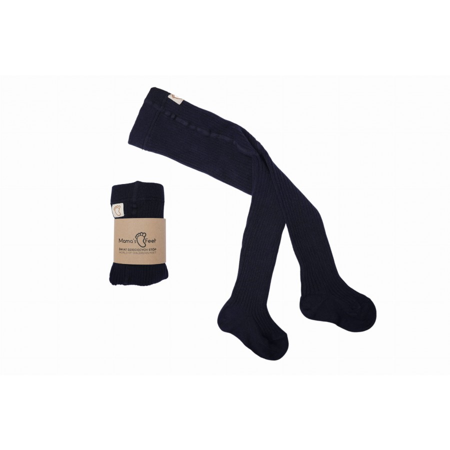 Mama's Feet Collant a costine per bambini Cool Kid blu navy