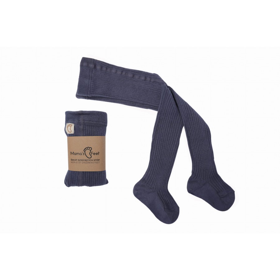 Mama's Feet Coole gerippte Jeans-Strumpfhose für Kinder, 5–6