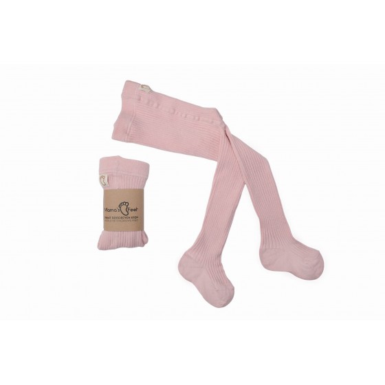 Mama's Feet Collant per bambini a coste Cool Kids, rosa cipria