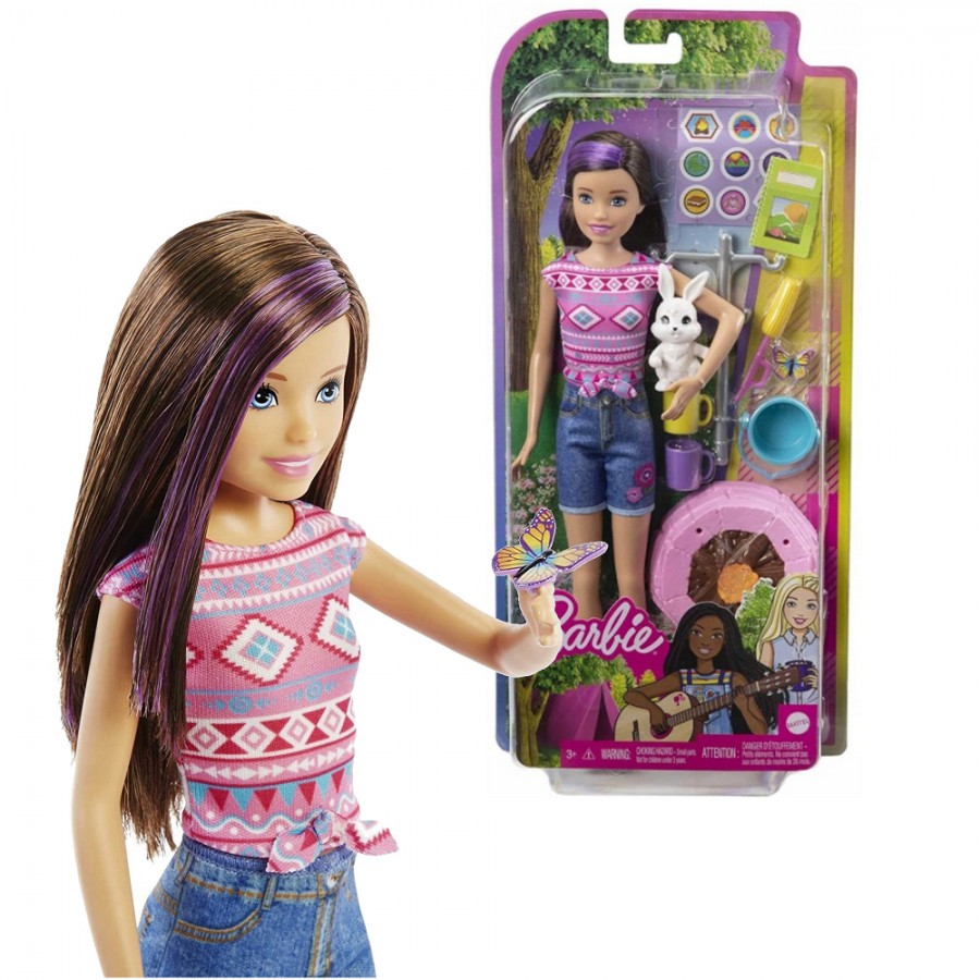 Barbie Skipper na kempingu+ zwierzątko - 194735022366