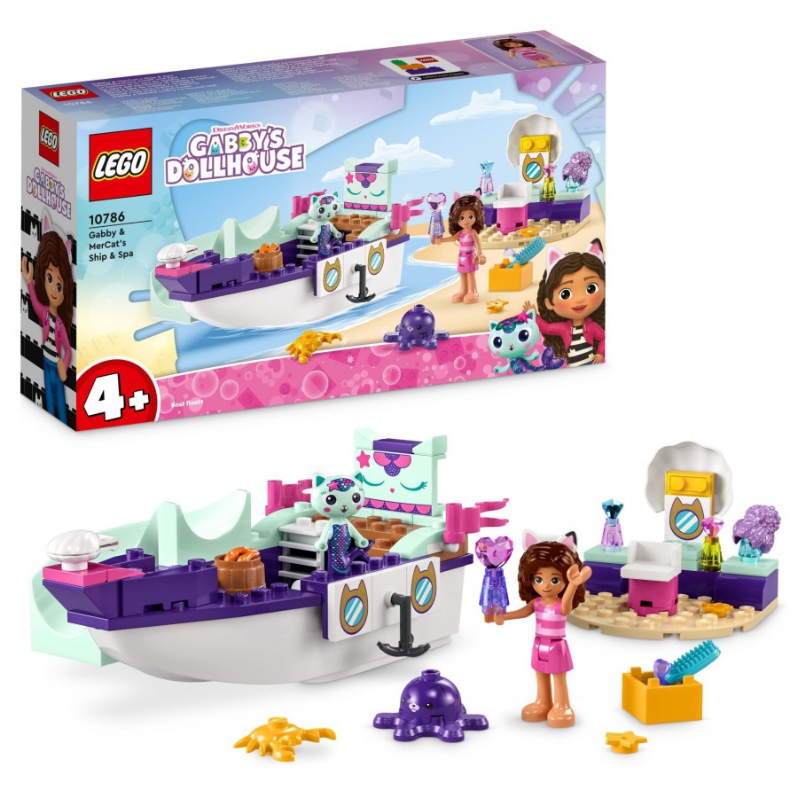 LEGO® Koci domek Gabi - Statek i spa Gabi i Syrenkotki -