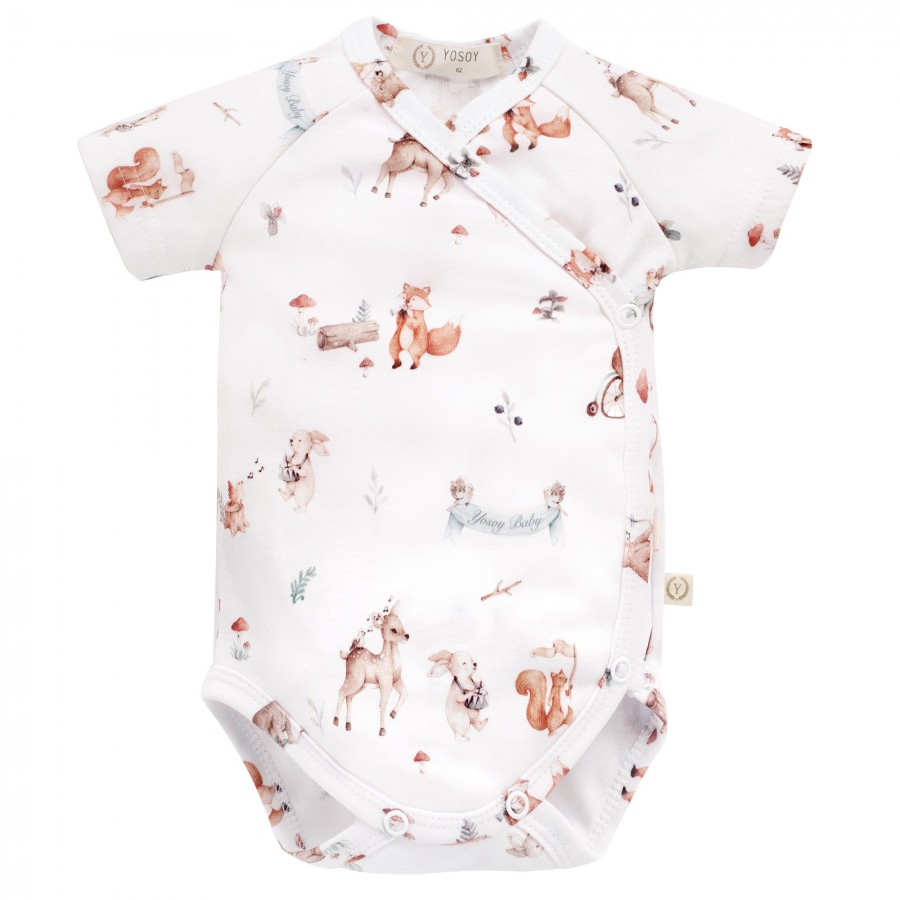 Yosoy Body organic cotton krótki rękaw FOREST FRIENDS 68 cm -