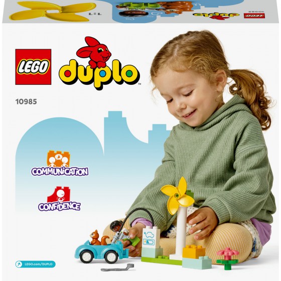 LEGO® DUPLO® - Turbina wiatrowa i samochód elektryczny -