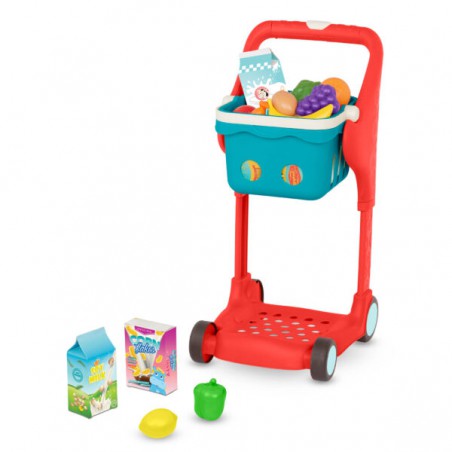 B.toys Shop & Glow Toy Cart – MUZYCZNY wózek zakupowy z koszykiem i akcesoriami – NOWA WERSJA