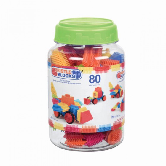 Bristle Blocks in Jar – KLOCKI JEŻYKI – 80 elementów w słoju