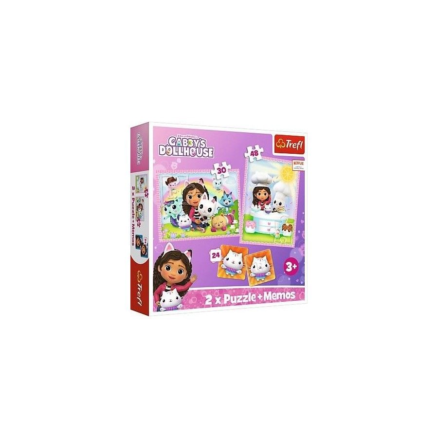 Trefl Puzzle 2w1 - (30,48el.) + memos - Gabi z Kocim
