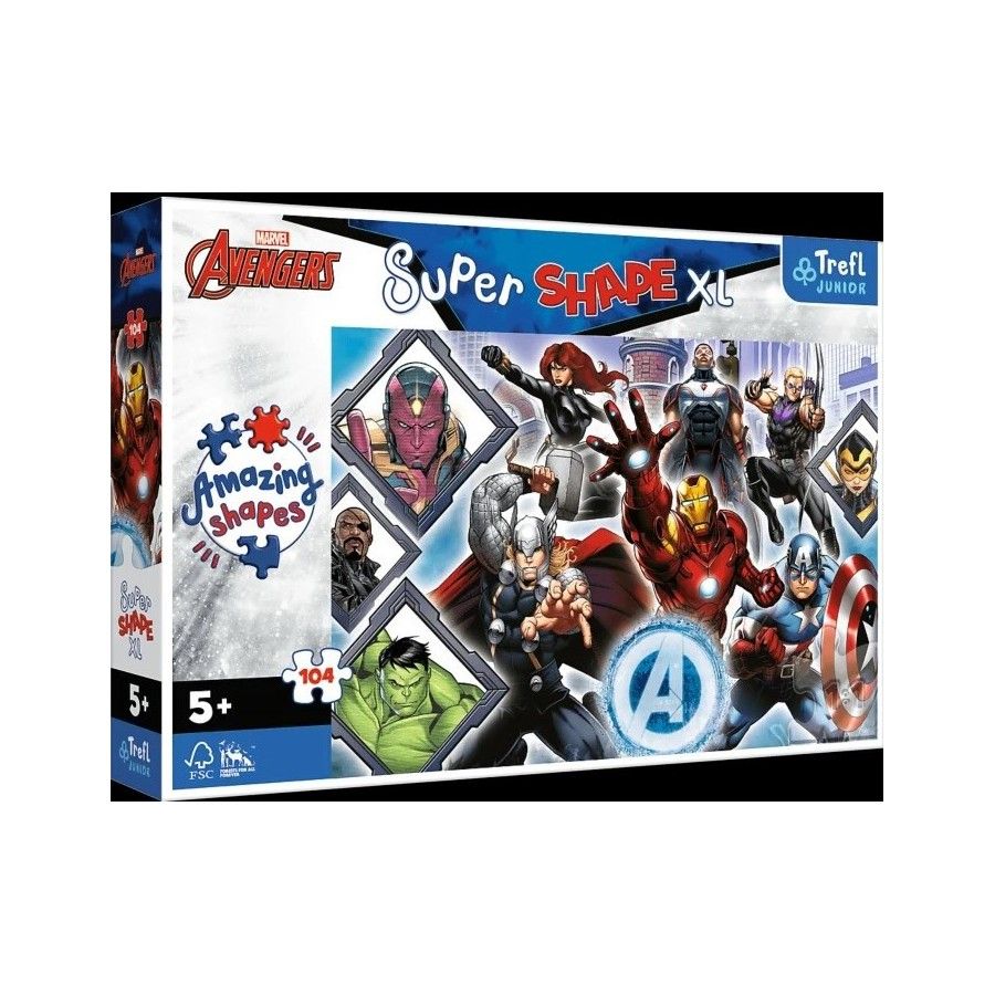 Trefl Puzzle 104el. XL - Twoi ulubieni Avengersi