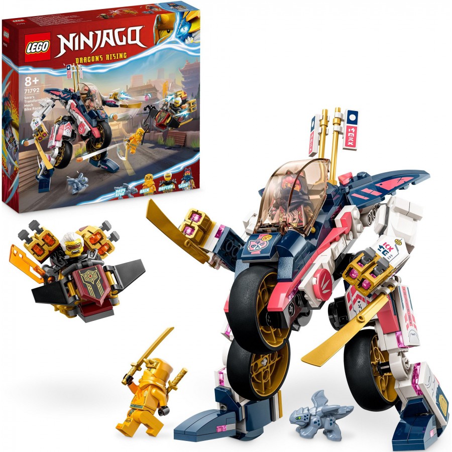 LEGO® Ninjago: el robot de Sora se transforma en una bicicleta