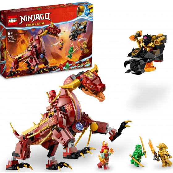 LEGO® Ninjago - Dragón de lava transformándose en una ola de fuego