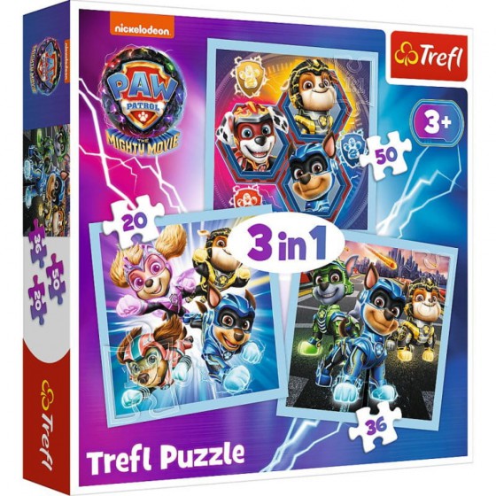 Trefl Puzzle 3w1 - Psi Patrol La Película 2