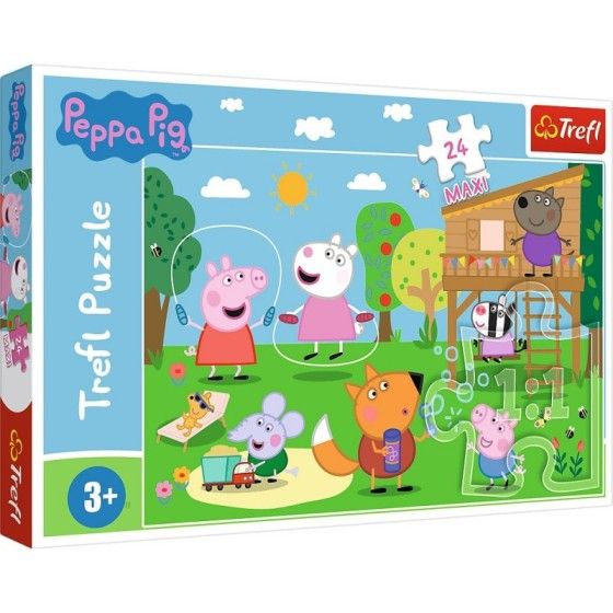 Trefl Maxi 24el puzzle. - Peppa Piggy Fun a Glade-on -