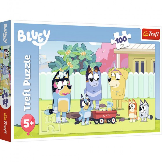 Trefl Puzzle Bluey 100 el. Un mondo felice Bluey