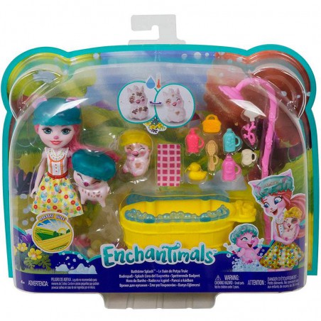 Enchantimals Bagno divertente con la bambola Petya Maiale