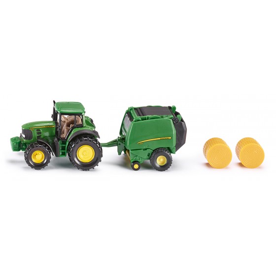 Siku Super - Traktor John Deere z prasą - 4006874016655