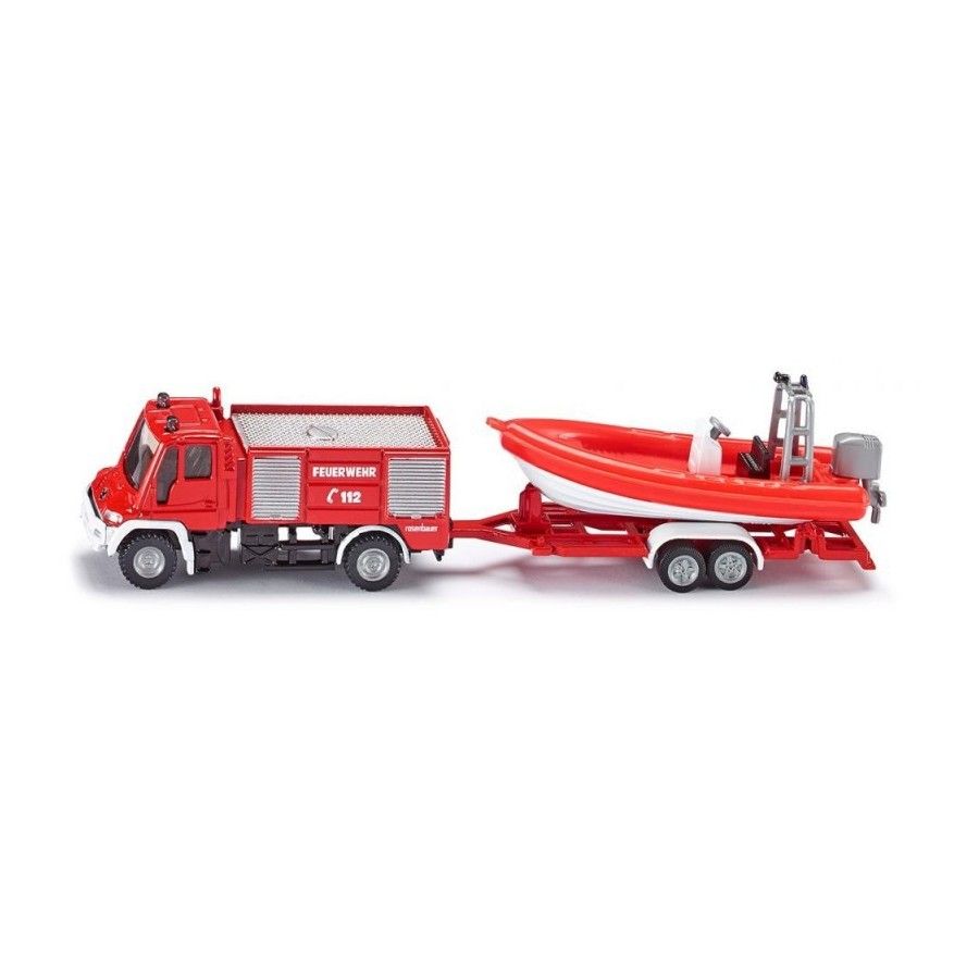 Siku 16 - Straż pożarna Unimog z łodzią