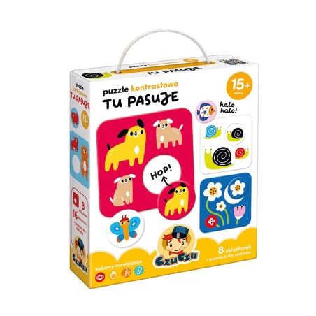 CzuCzu Puzzle kontrastowe Tu pasuje 15 mies.