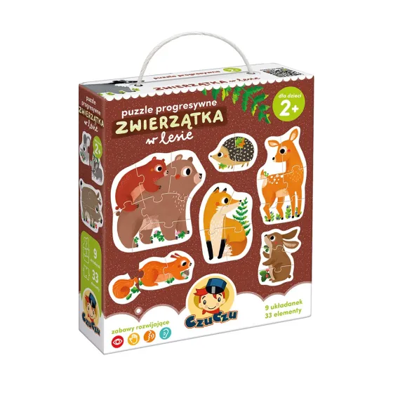 CzuCzu Progresszív puzzle állatok az erdőben - 5902983491835