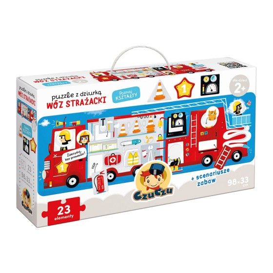 CzuCzu Puzzle z dziurką - Wóz strażacki 2+