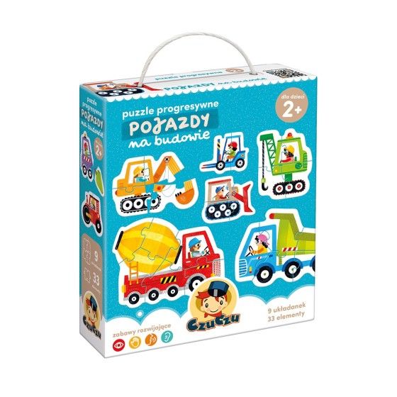 CzuCzu Progresszív puzzle járművek az építkezésen - 5902983491842