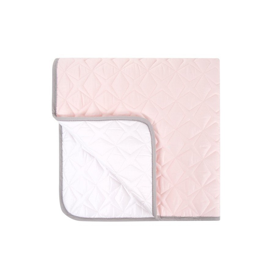 Samiboo - Quilted mat Super Star 90x90 double-sided white-pink