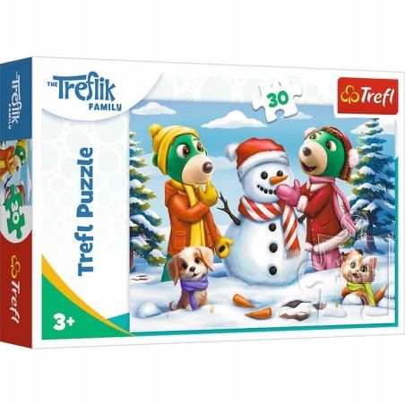 Trefl Treflików rodinné puzzle 30 el. Zimní zábavné kluby