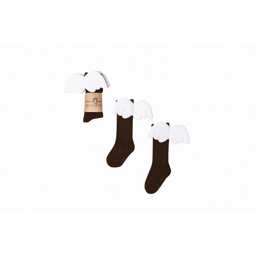 Mama's foot Chaussettes hautes Chocolate Angel 0-1 ans