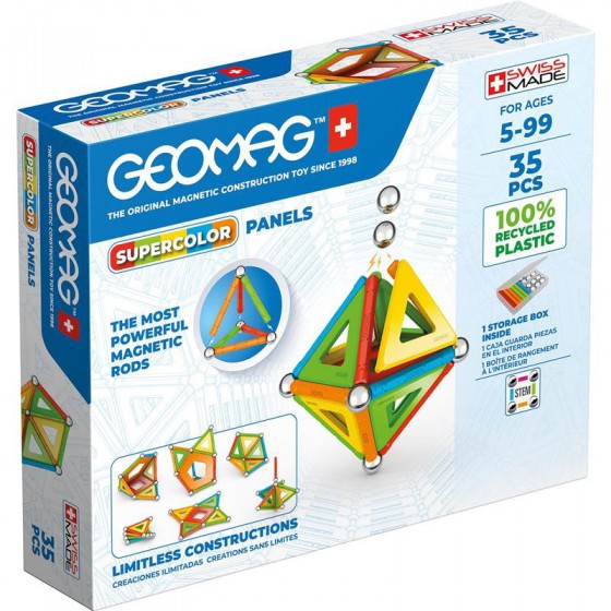 Geomag Panneaux Supercolor recyclés - blocs magnétiques 35 pcs.